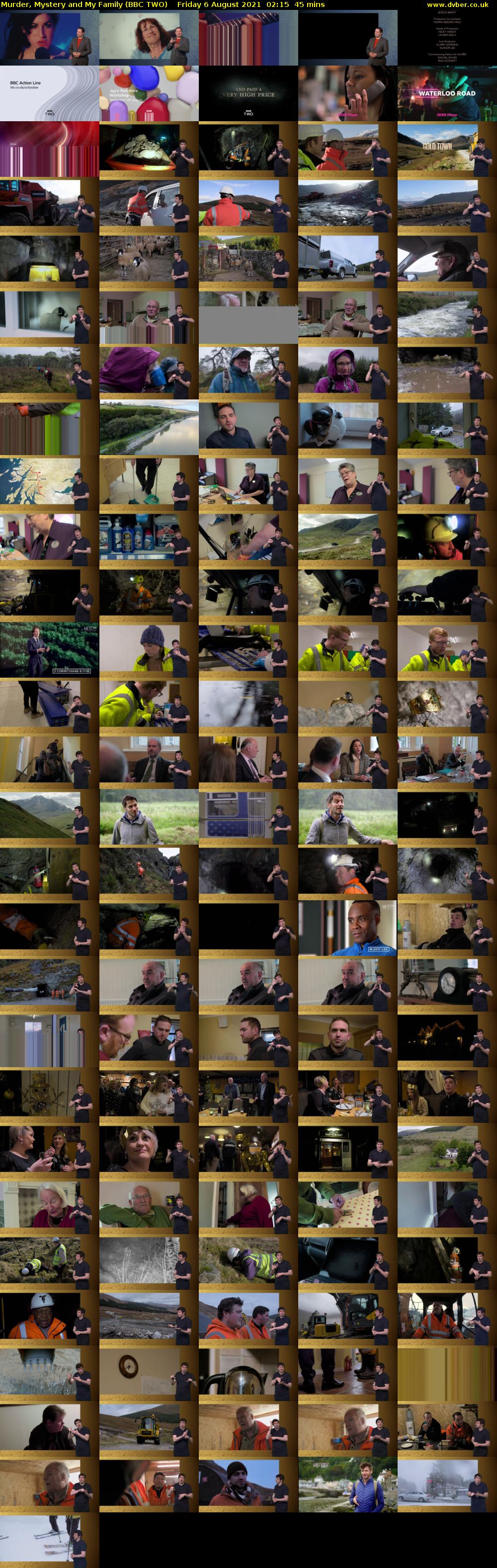 Murder, Mystery and My Family (BBC TWO) Friday 6 August 2021 02:15 - 03:00