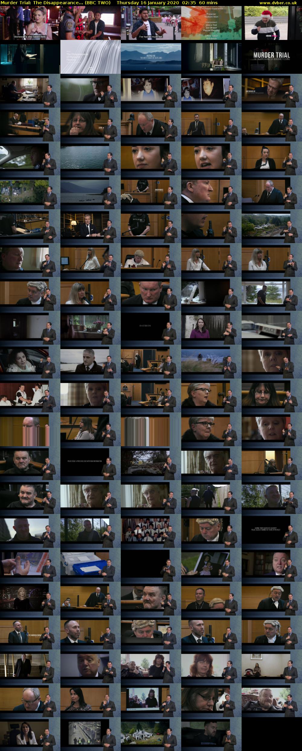 Murder Trial: The Disappearance... (BBC TWO) Thursday 16 January 2020 02:35 - 03:35