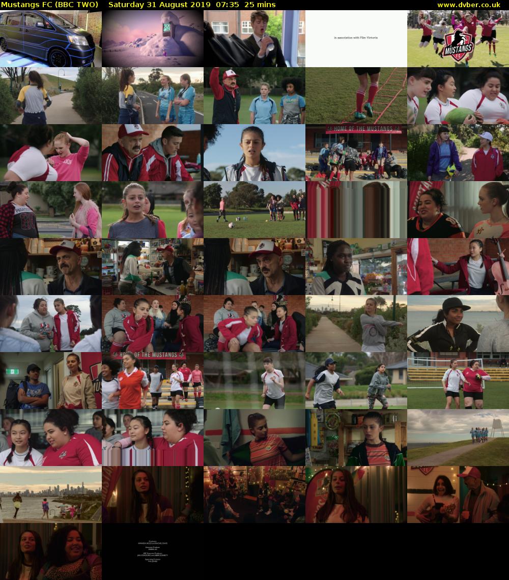 Mustangs FC (BBC TWO) Saturday 31 August 2019 07:35 - 08:00
