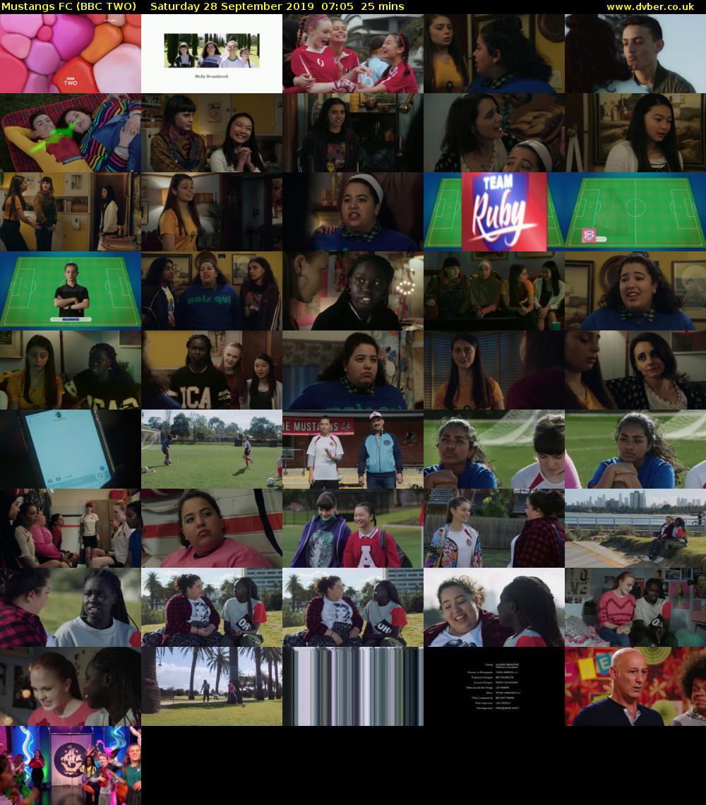 Mustangs FC (BBC TWO) Saturday 28 September 2019 07:05 - 07:30