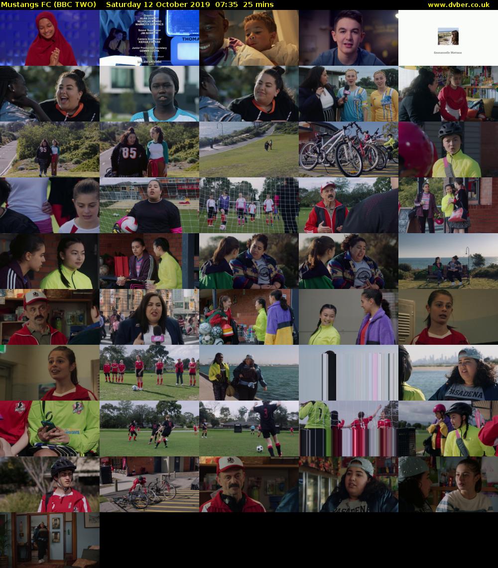 Mustangs FC (BBC TWO) Saturday 12 October 2019 07:35 - 08:00