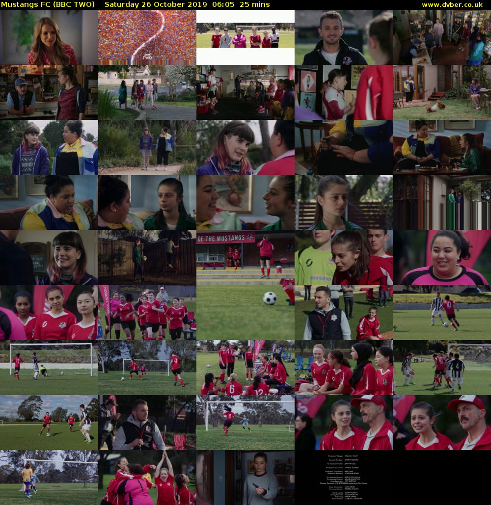 Mustangs FC (BBC TWO) Saturday 26 October 2019 06:05 - 06:30