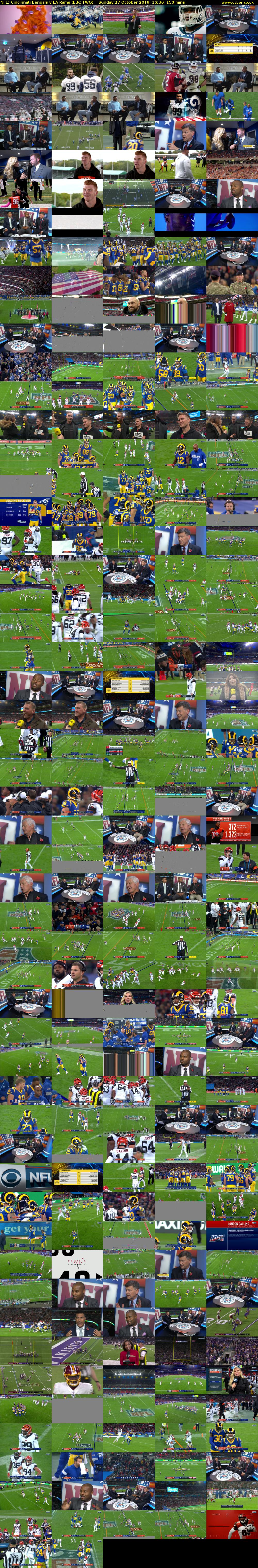 NFL: Cincinnati Bengals v LA Rams (BBC TWO) Sunday 27 October 2019 16:30 - 19:00