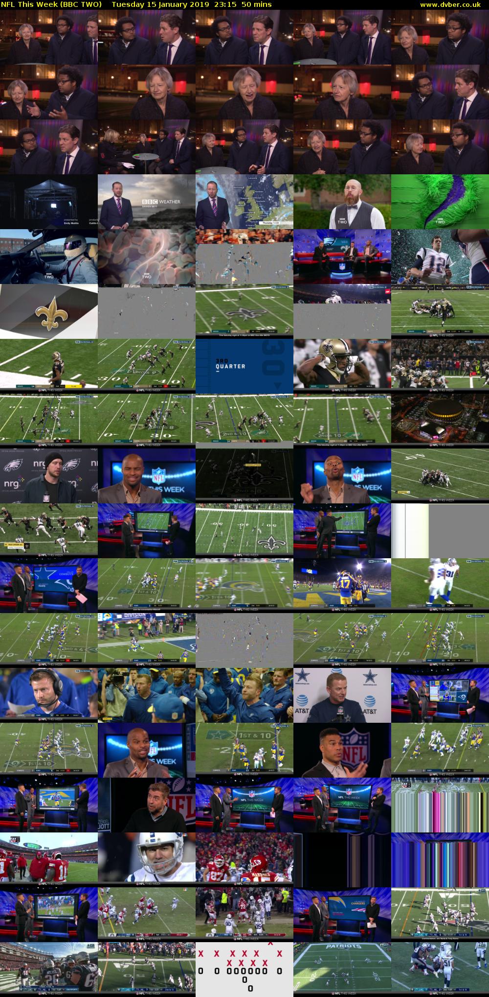 NFL This Week (BBC TWO) Tuesday 15 January 2019 23:15 - 00:05
