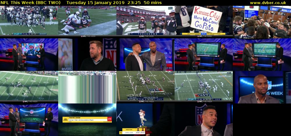 NFL This Week (BBC TWO) Tuesday 15 January 2019 23:25 - 00:15