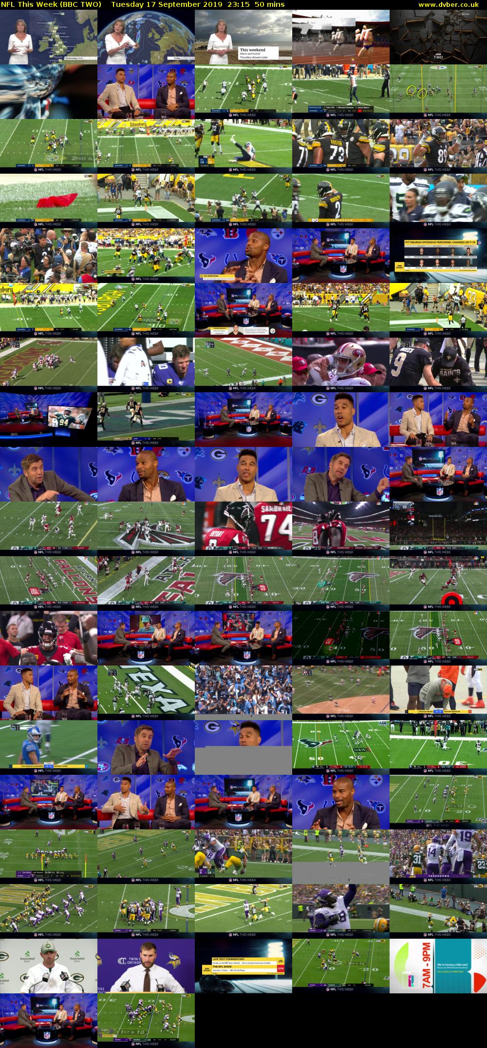 NFL This Week (BBC TWO) Tuesday 17 September 2019 23:15 - 00:05