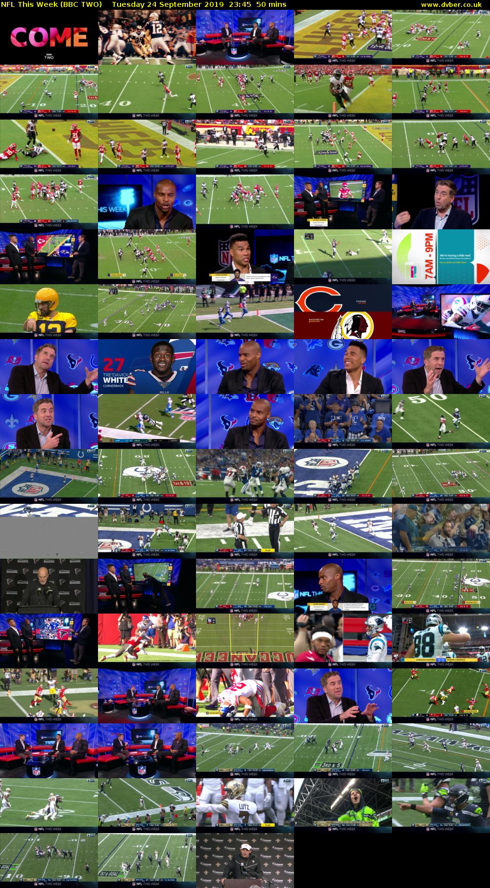NFL This Week (BBC TWO) Tuesday 24 September 2019 23:45 - 00:35