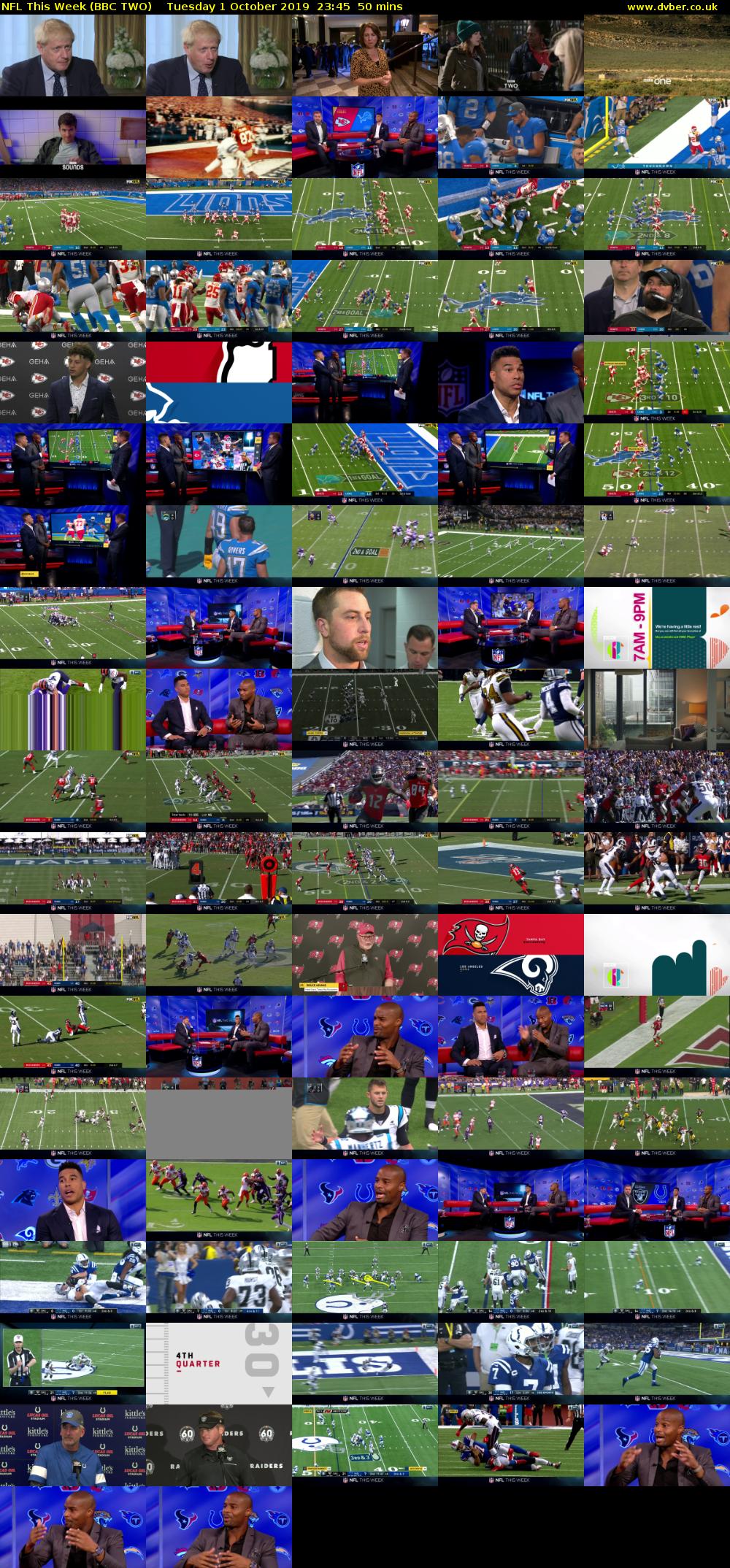 NFL This Week (BBC TWO) Tuesday 1 October 2019 23:45 - 00:35