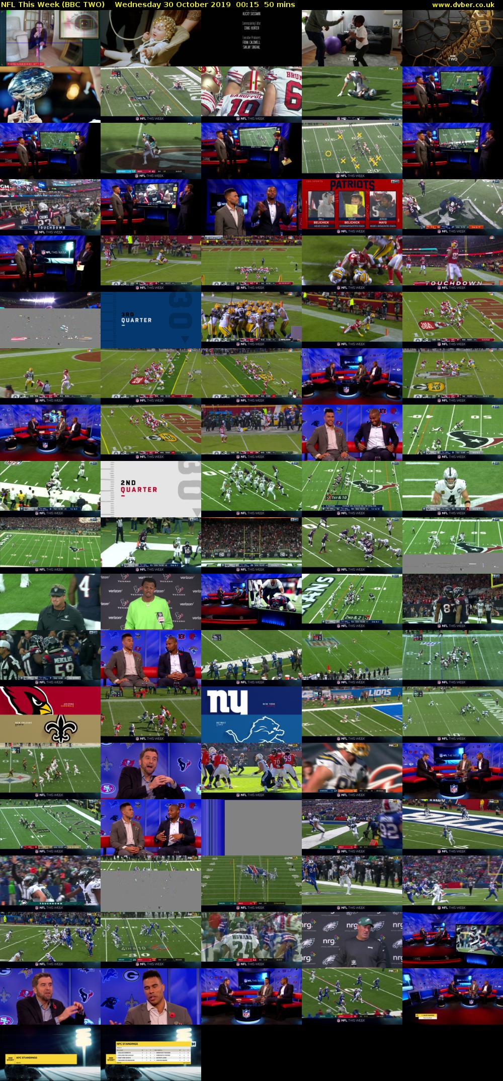 NFL This Week (BBC TWO) Wednesday 30 October 2019 00:15 - 01:05