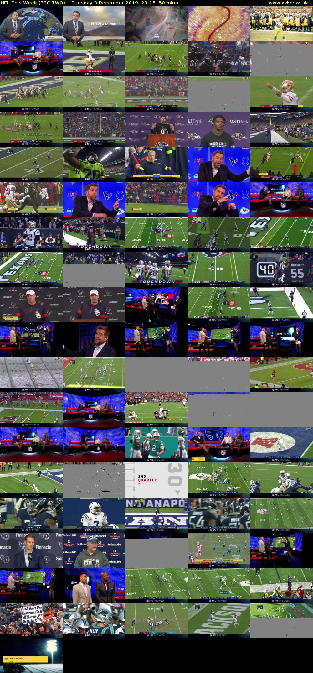 NFL This Week (BBC TWO) Tuesday 3 December 2019 23:15 - 00:05