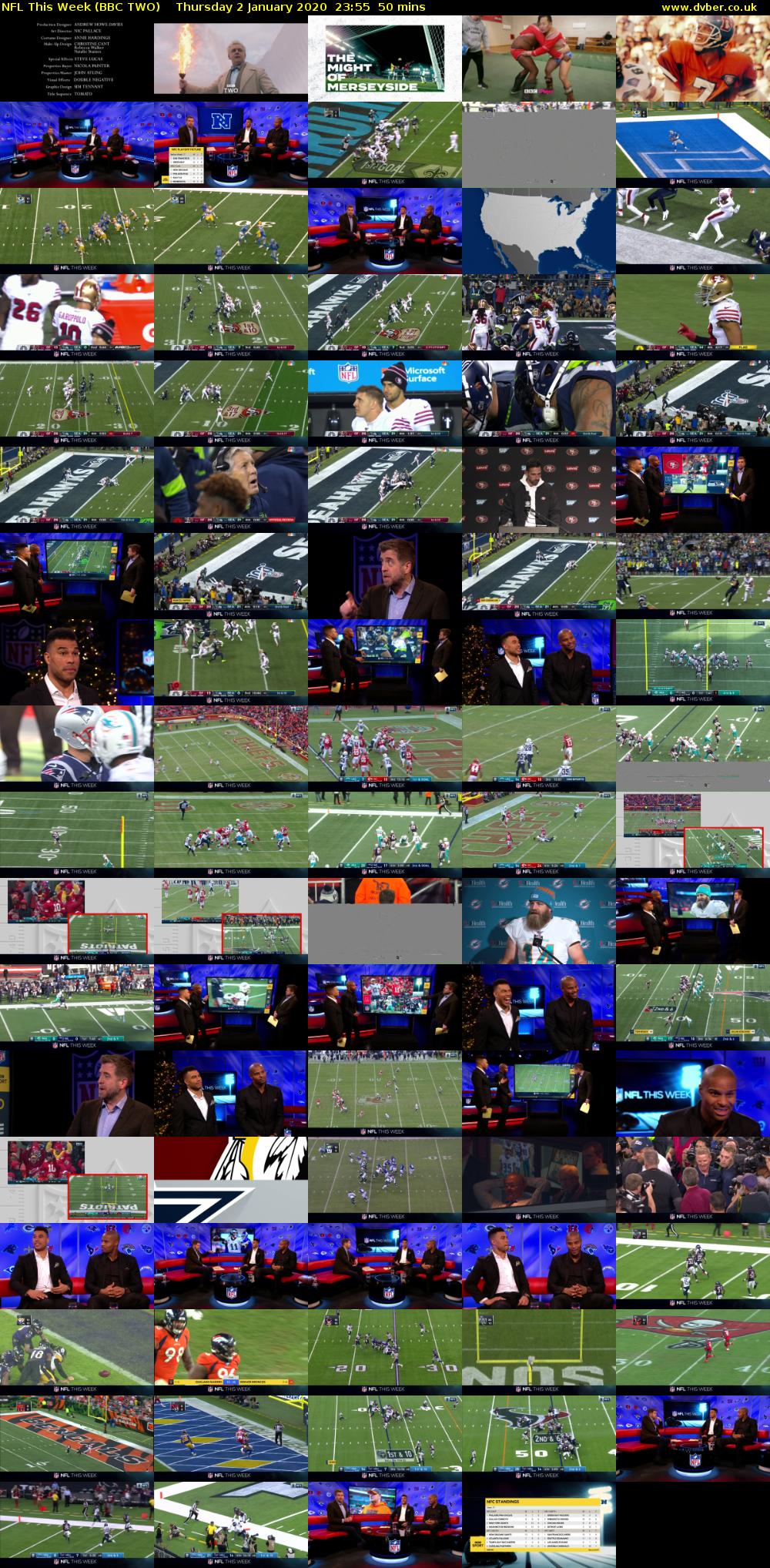 NFL This Week (BBC TWO) Thursday 2 January 2020 23:55 - 00:45