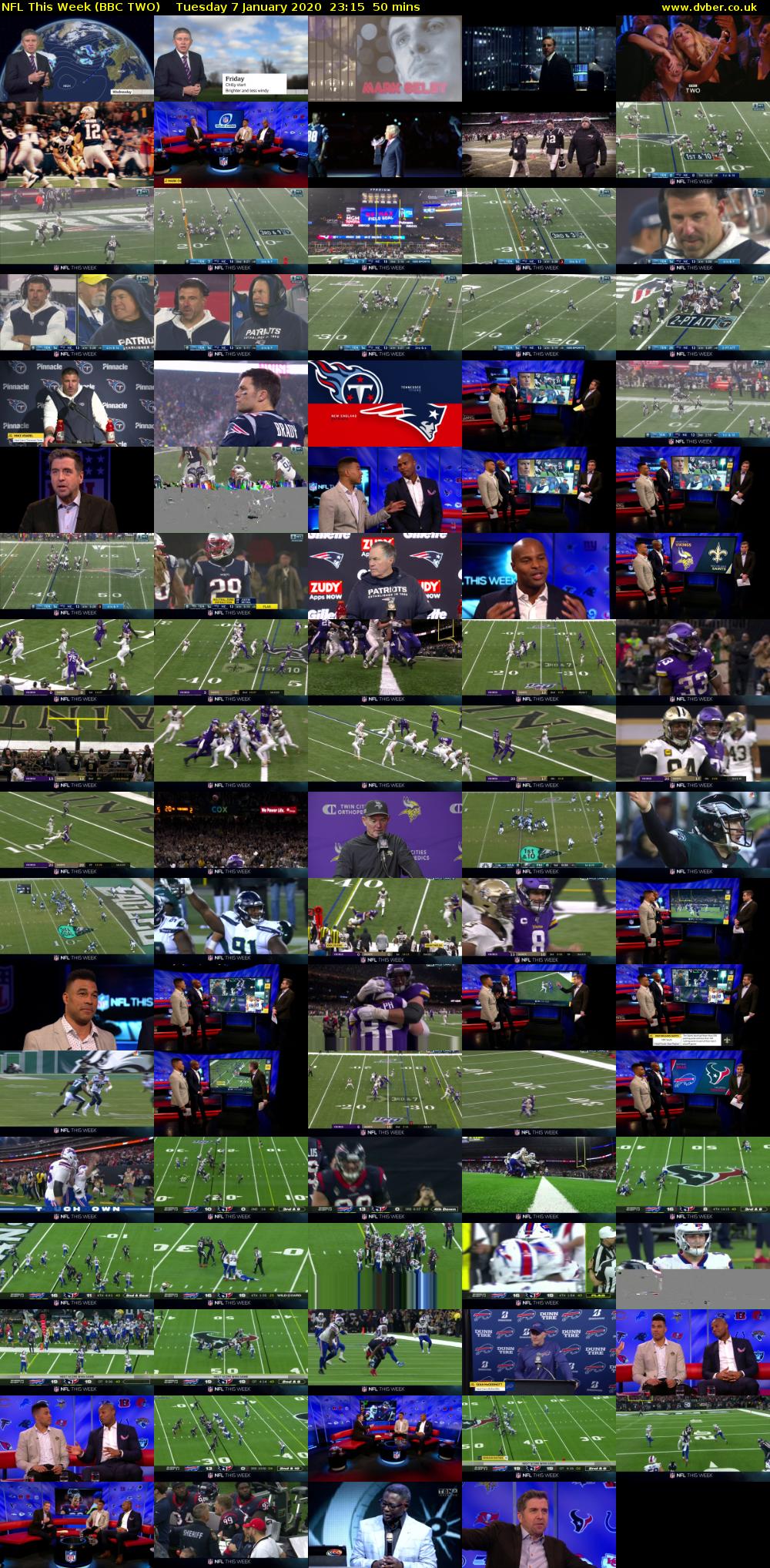 NFL This Week (BBC TWO) Tuesday 7 January 2020 23:15 - 00:05