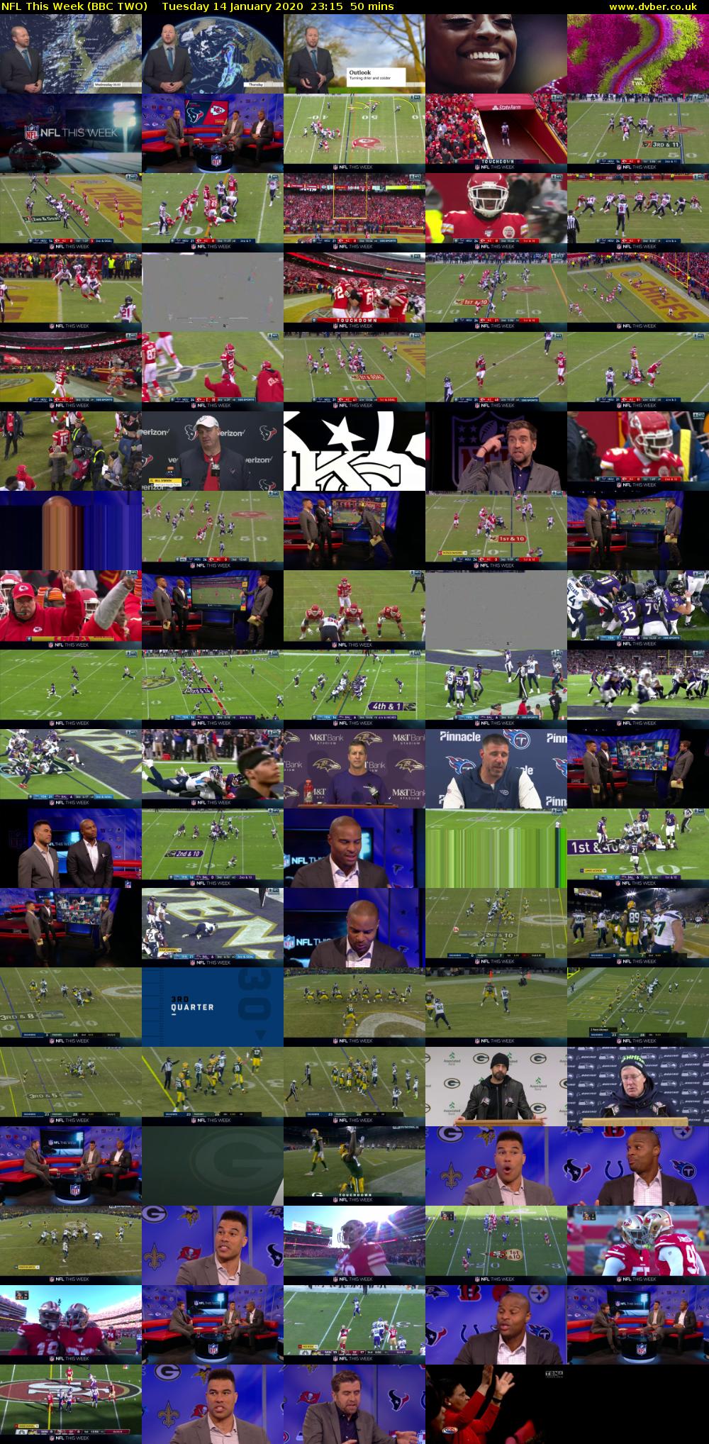 NFL This Week (BBC TWO) Tuesday 14 January 2020 23:15 - 00:05