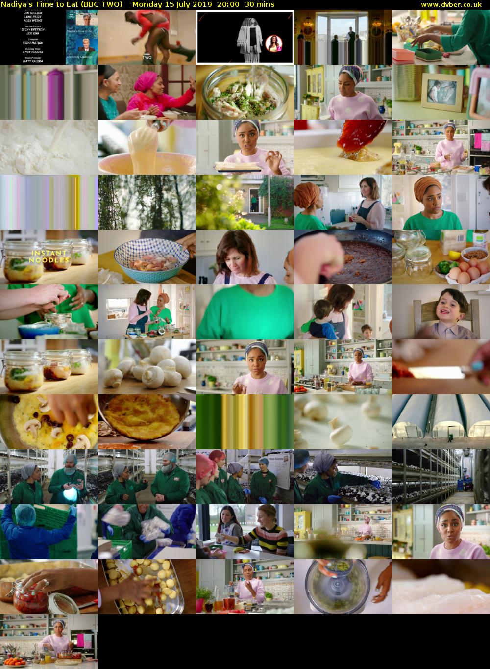 Nadiyas Time to Eat (BBC TWO) Monday 15 July 2019 20:00 - 20:30