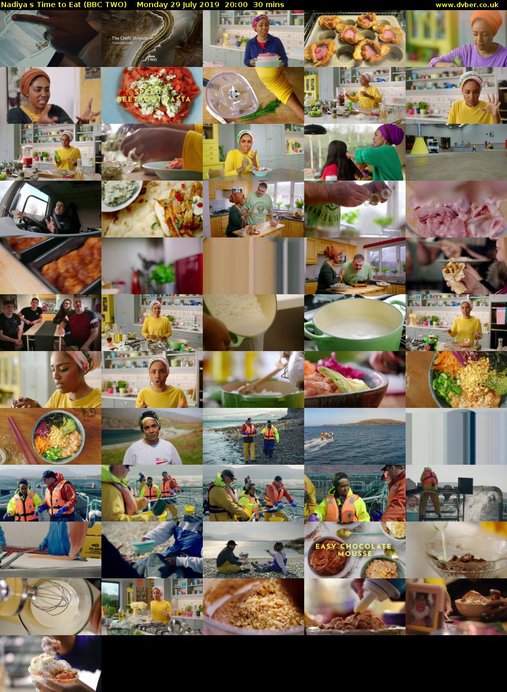 Nadiyas Time to Eat (BBC TWO) Monday 29 July 2019 20:00 - 20:30