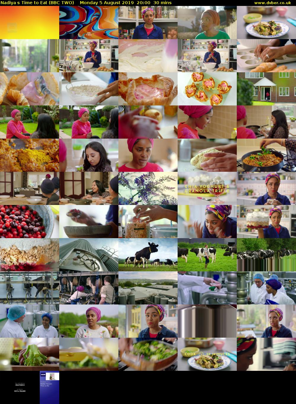 Nadiyas Time to Eat (BBC TWO) Monday 5 August 2019 20:00 - 20:30