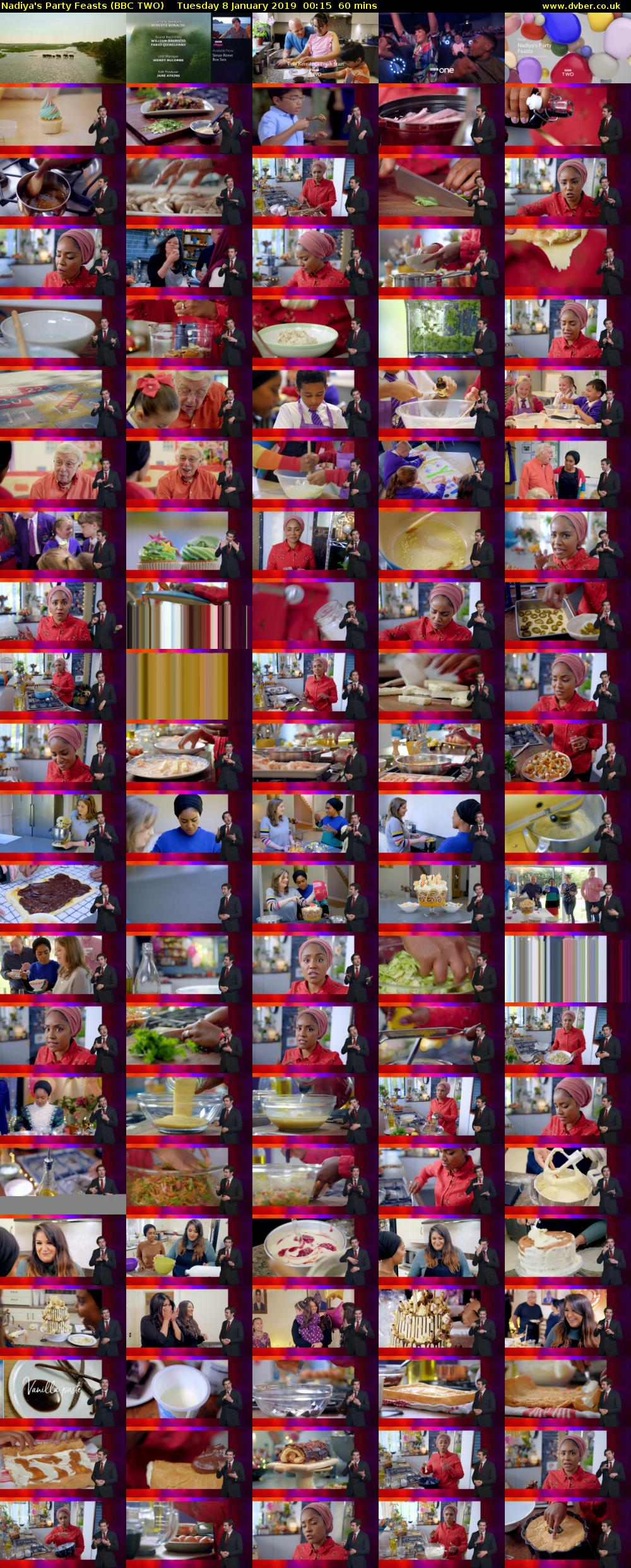 Nadiya's Party Feasts (BBC TWO) Tuesday 8 January 2019 00:15 - 01:15