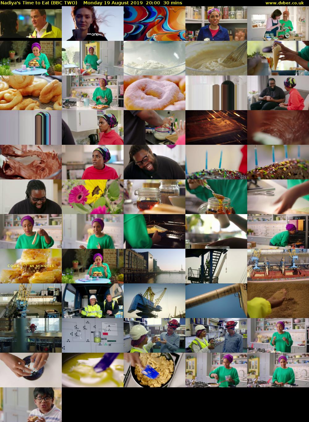 Nadiya's Time to Eat (BBC TWO) Monday 19 August 2019 20:00 - 20:30