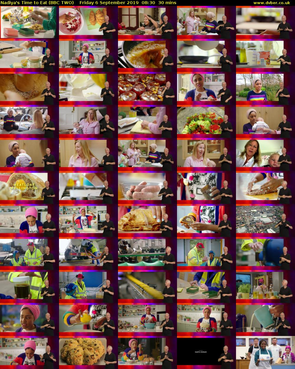 Nadiya's Time to Eat (BBC TWO) Friday 6 September 2019 08:30 - 09:00