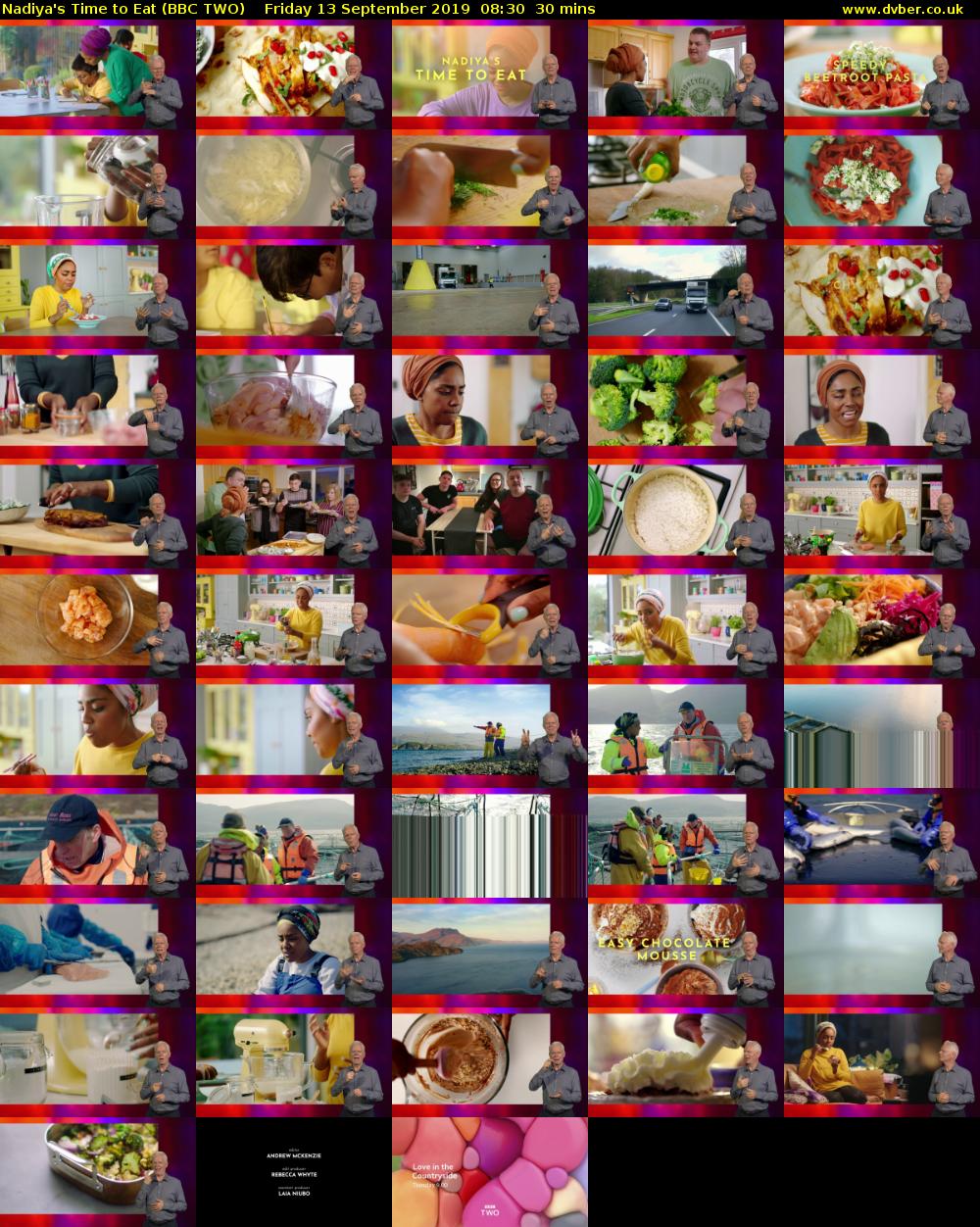 Nadiya's Time to Eat (BBC TWO) Friday 13 September 2019 08:30 - 09:00