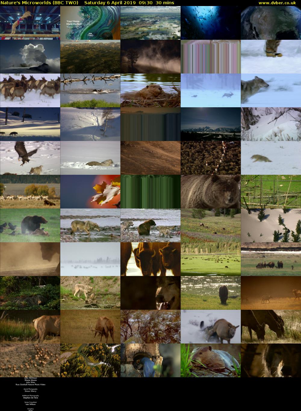 Nature's Microworlds (BBC TWO) Saturday 6 April 2019 09:30 - 10:00