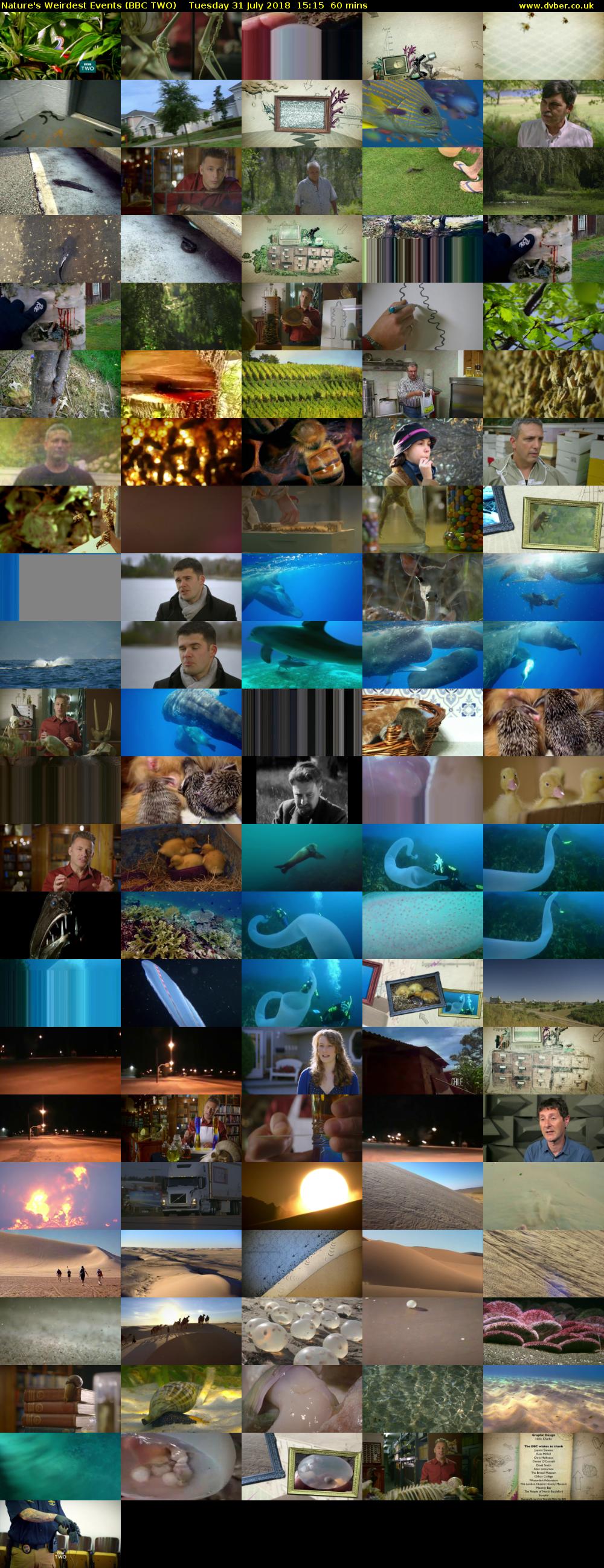 Nature's Weirdest Events (BBC TWO) Tuesday 31 July 2018 15:15 - 16:15