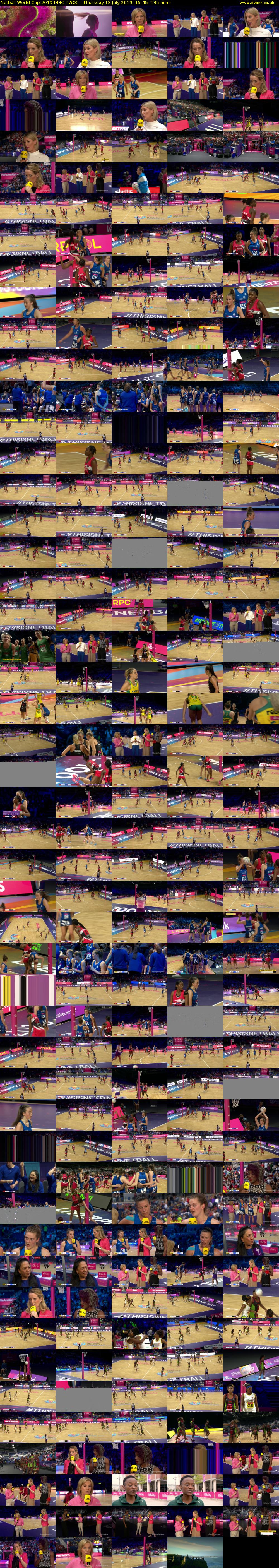 Netball World Cup 2019 (BBC TWO) Thursday 18 July 2019 15:45 - 18:00