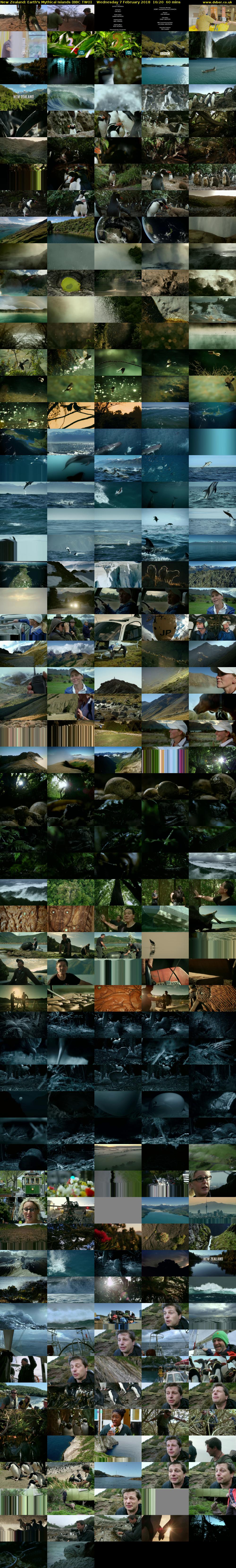 New Zealand: Earth's Mythical Islands (BBC TWO) Wednesday 7 February 2018 16:20 - 17:20