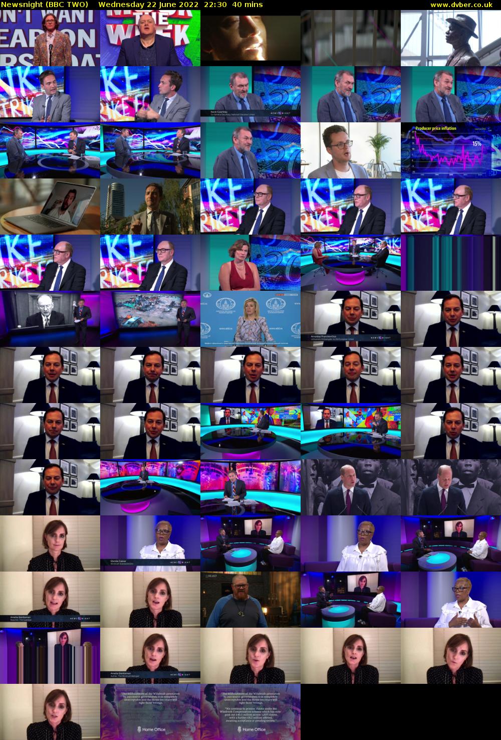 Newsnight (BBC TWO) Wednesday 22 June 2022 22:30 - 23:10