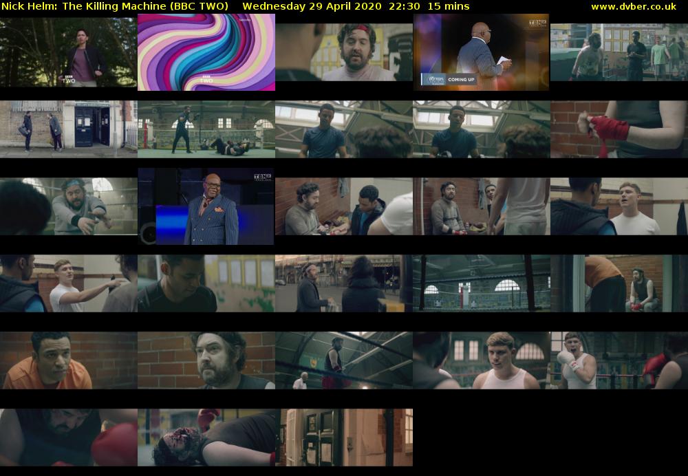 Nick Helm: The Killing Machine (BBC TWO) Wednesday 29 April 2020 22:30 - 22:45