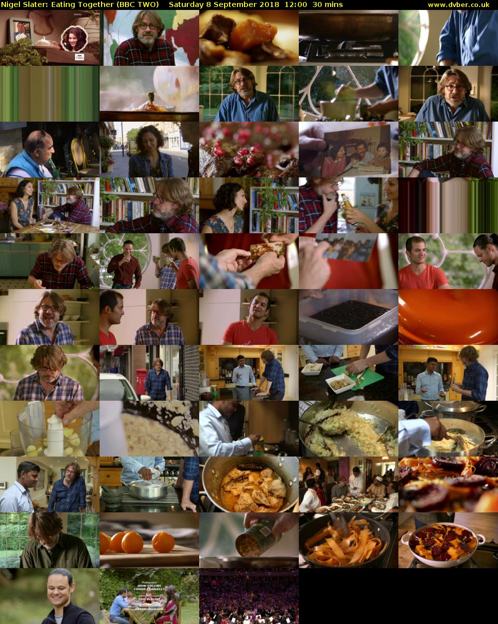 Nigel Slater: Eating Together (BBC TWO) Saturday 8 September 2018 12:00 - 12:30