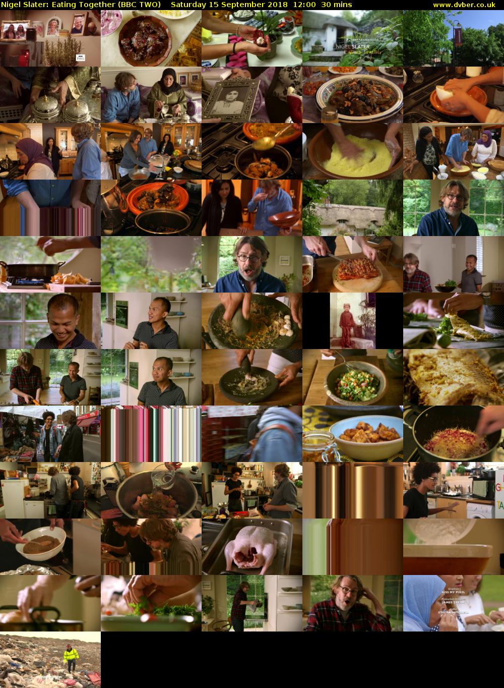Nigel Slater: Eating Together (BBC TWO) Saturday 15 September 2018 12:00 - 12:30
