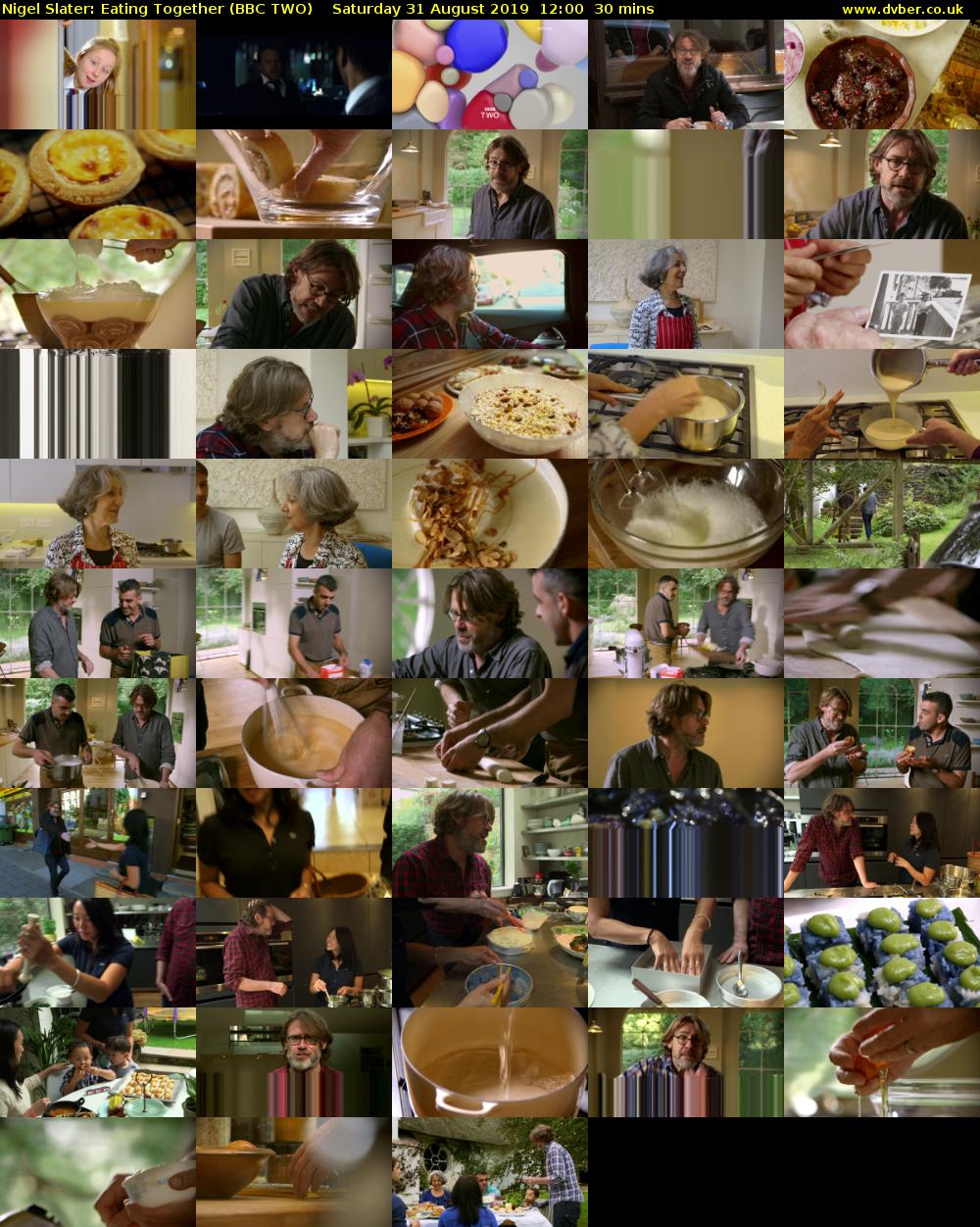 Nigel Slater: Eating Together (BBC TWO) Saturday 31 August 2019 12:00 - 12:30
