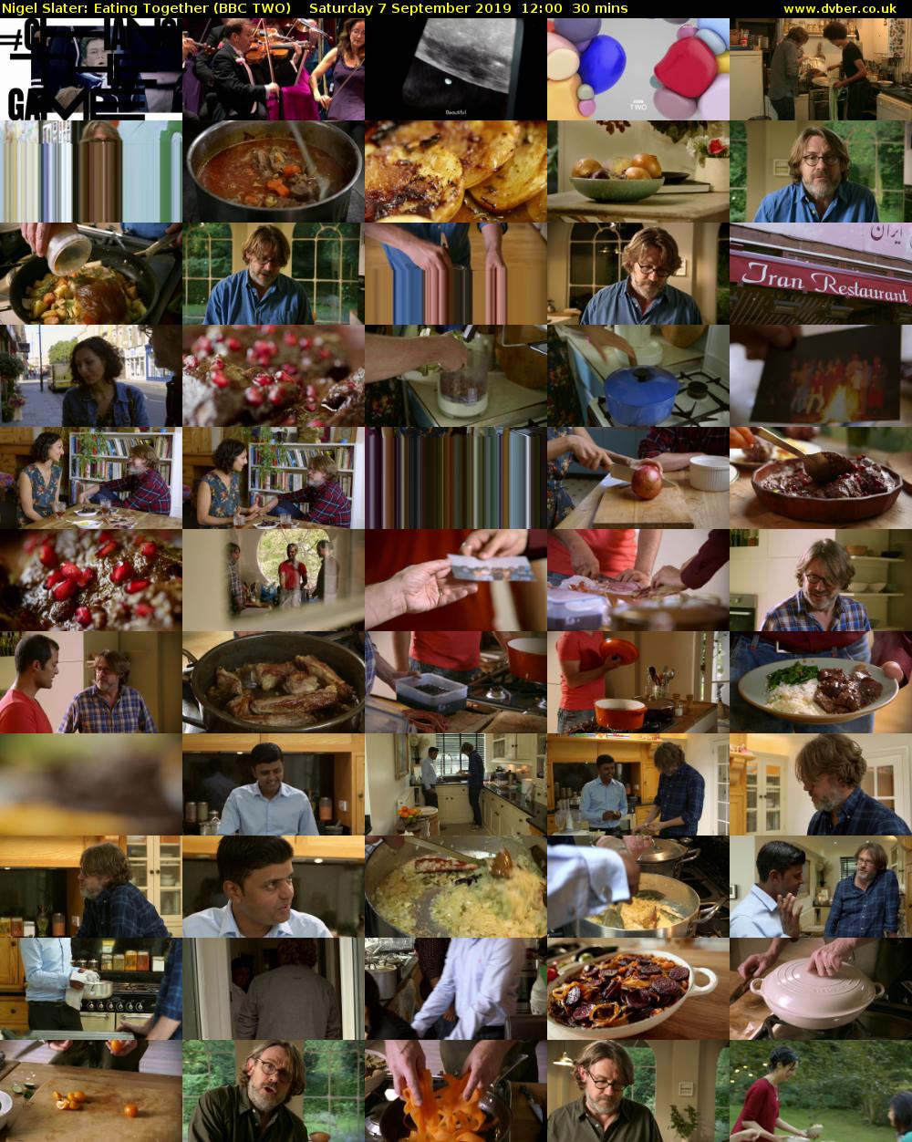 Nigel Slater: Eating Together (BBC TWO) Saturday 7 September 2019 12:00 - 12:30