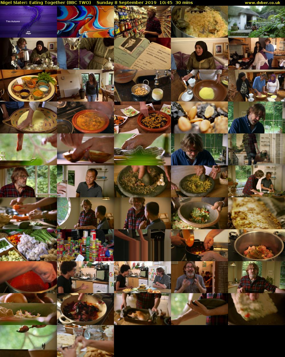 Nigel Slater: Eating Together (BBC TWO) Sunday 8 September 2019 10:45 - 11:15