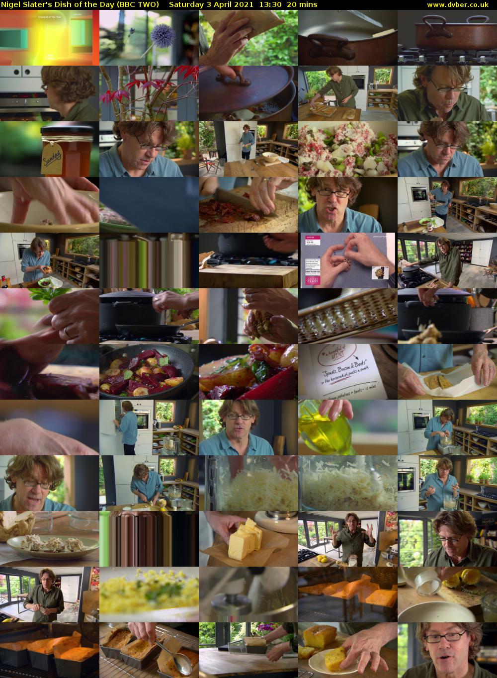 Nigel Slater's Dish of the Day (BBC TWO) Saturday 3 April 2021 13:30 - 13:50