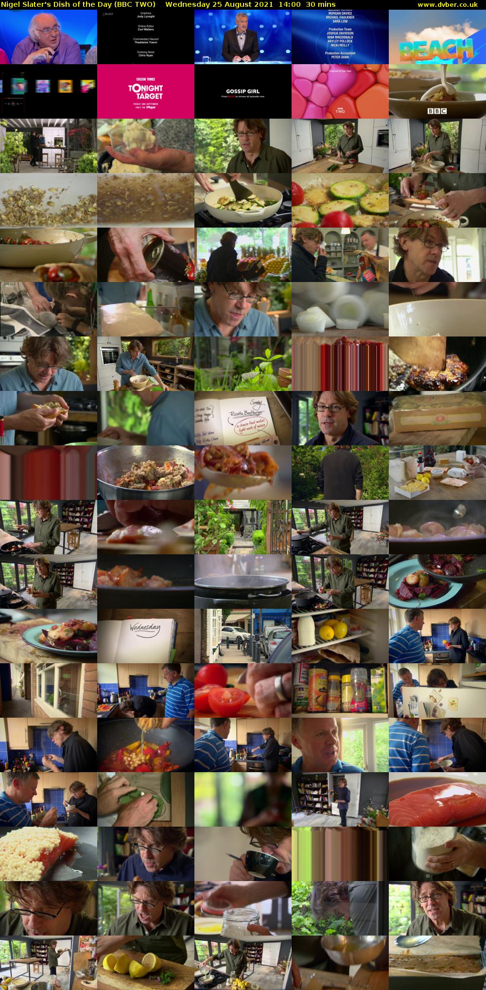 Nigel Slater's Dish of the Day (BBC TWO) Wednesday 25 August 2021 14:00 - 14:30