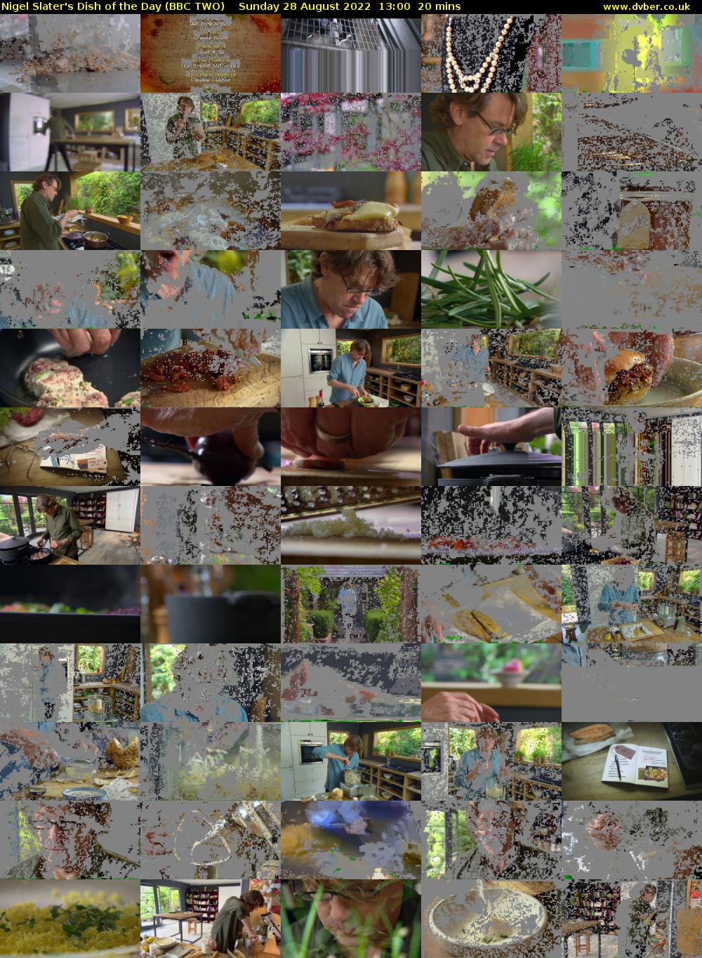 Nigel Slater's Dish of the Day (BBC TWO) Sunday 28 August 2022 13:00 - 13:20