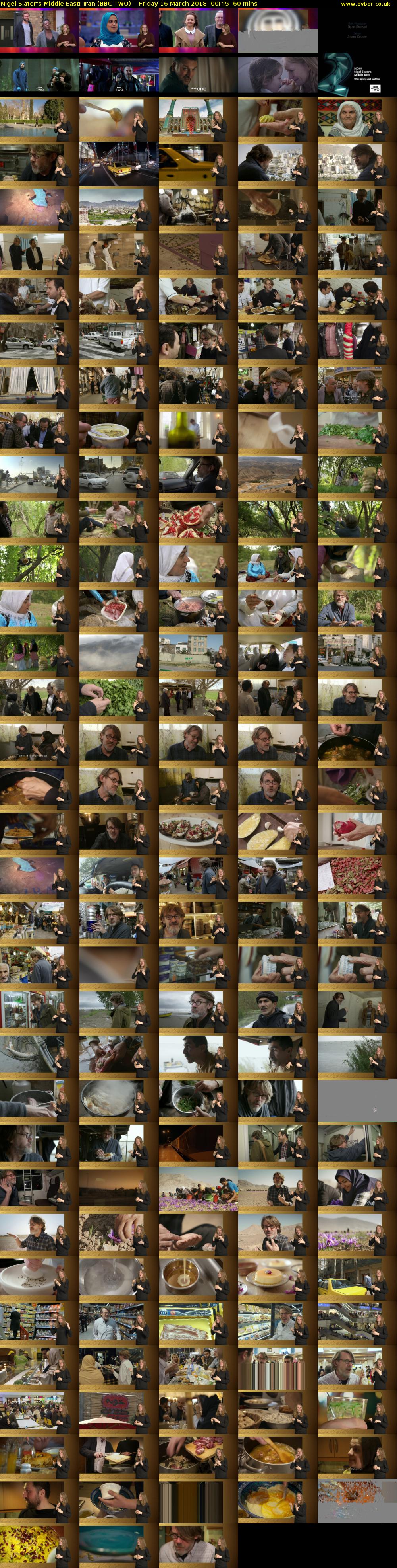 Nigel Slater's Middle East: Iran (BBC TWO) Friday 16 March 2018 00:45 - 01:45