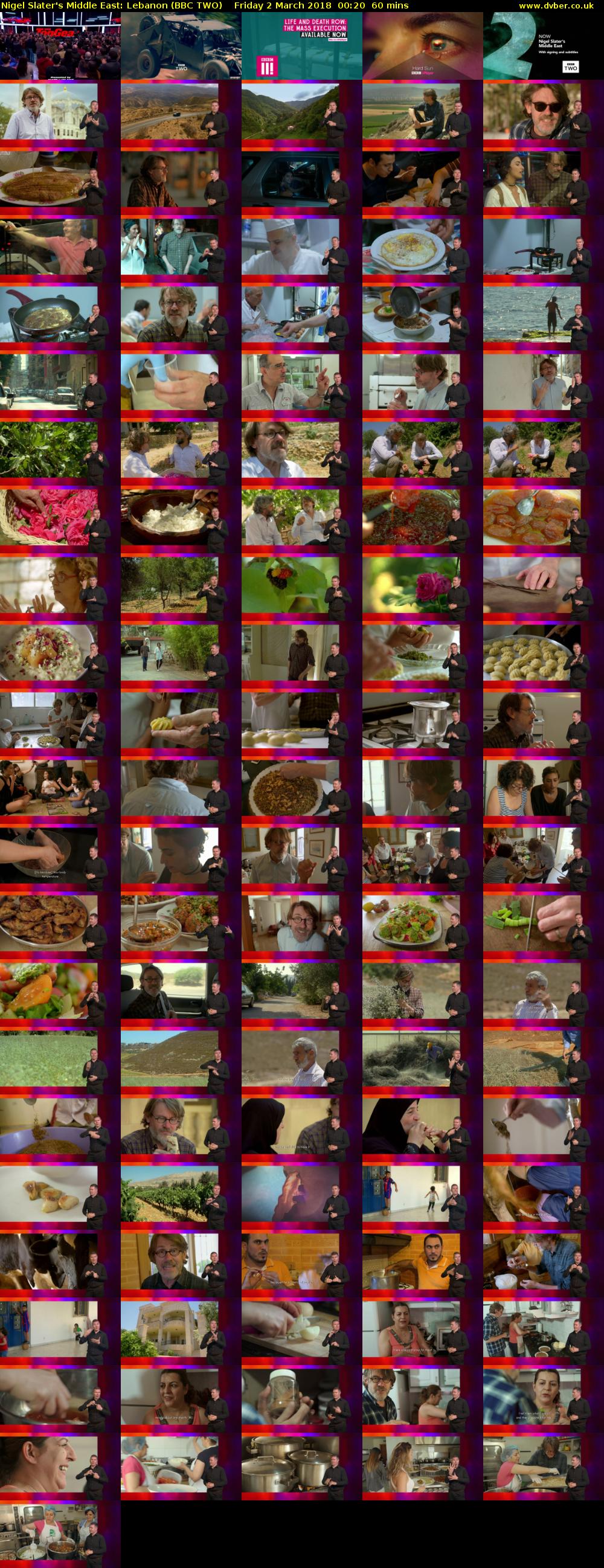 Nigel Slater's Middle East: Lebanon (BBC TWO) Friday 2 March 2018 00:20 - 01:20