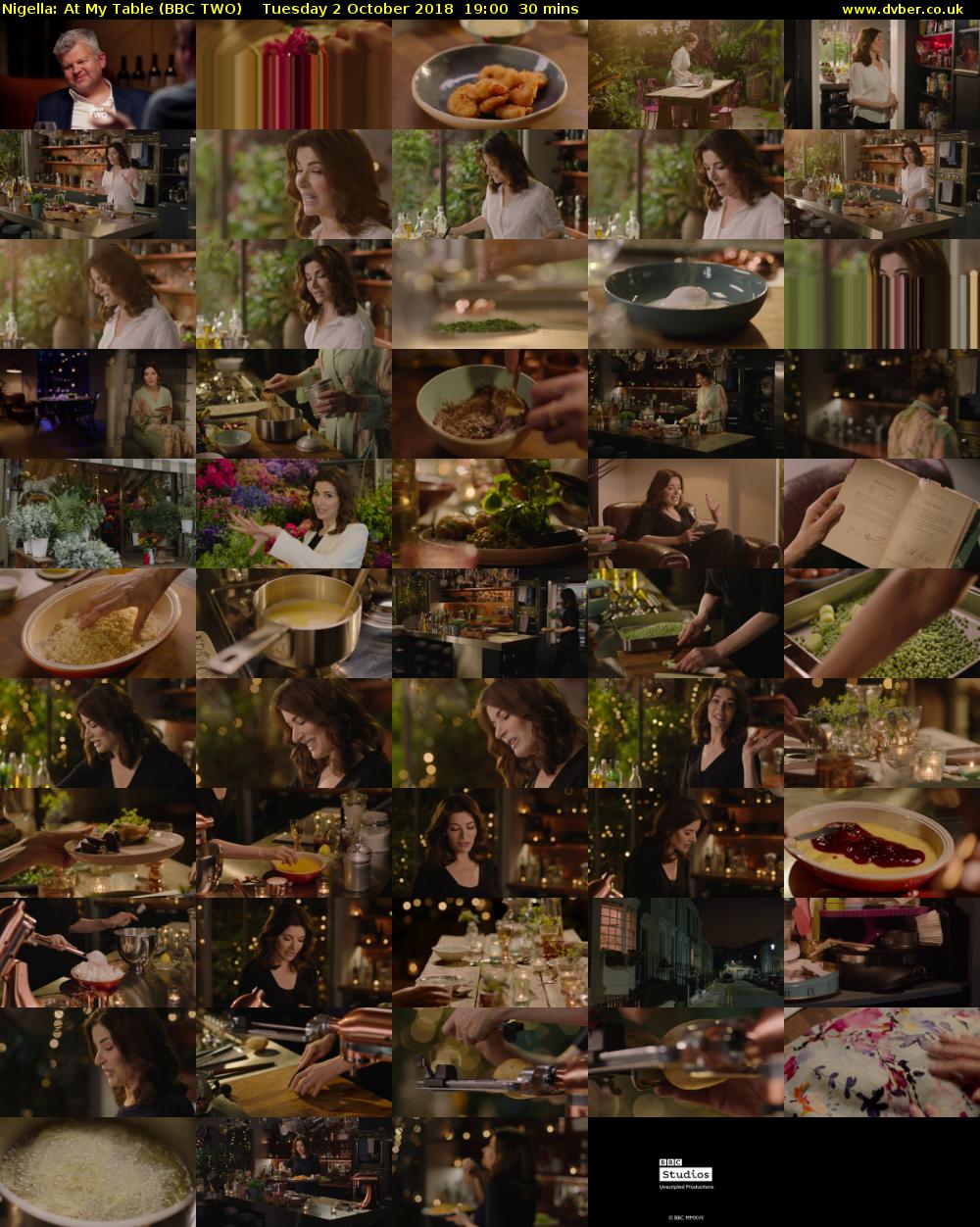 Nigella: At My Table (BBC TWO) Tuesday 2 October 2018 19:00 - 19:30