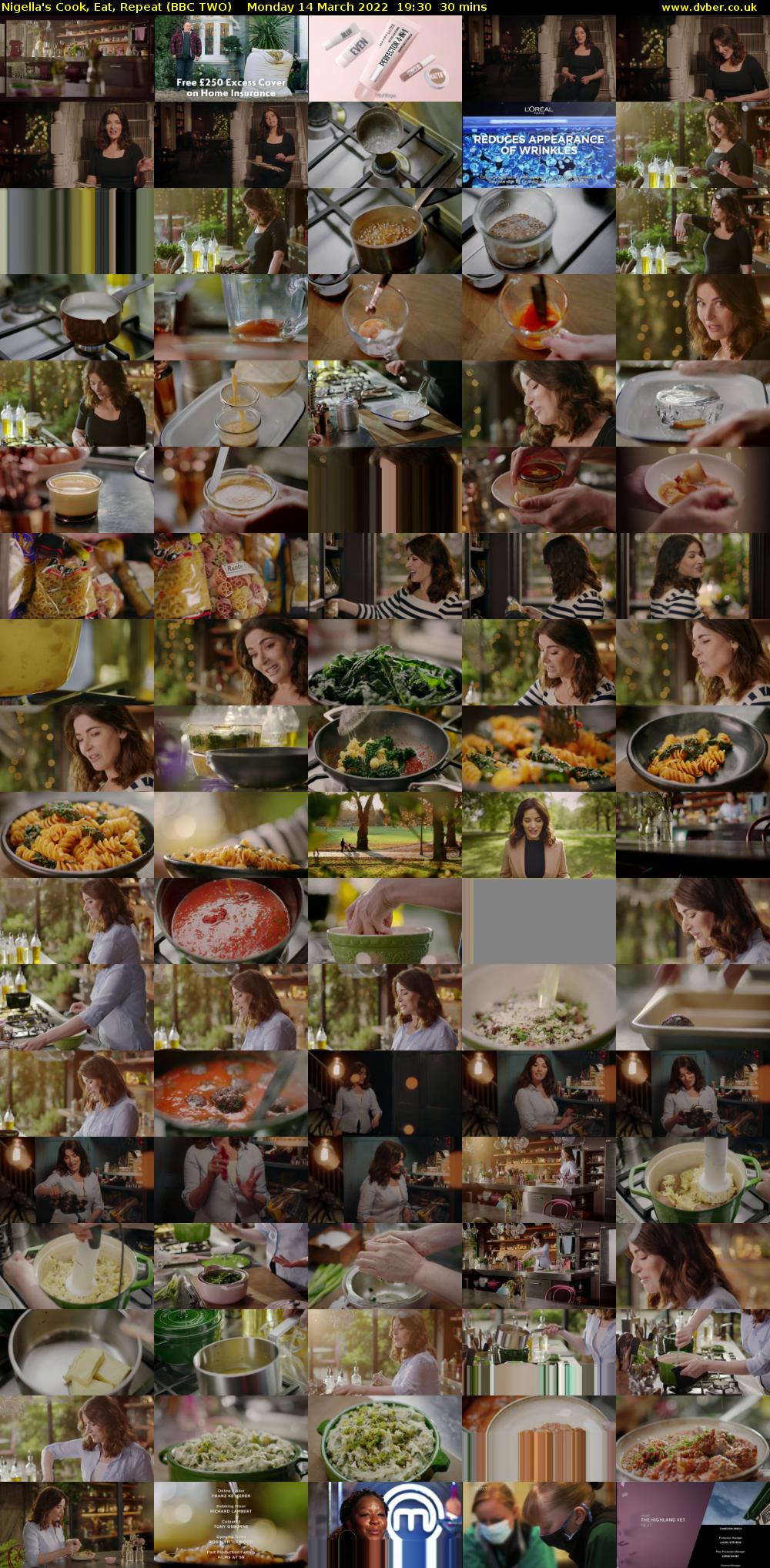 Nigella's Cook, Eat, Repeat (BBC TWO) Monday 14 March 2022 19:30 - 20:00