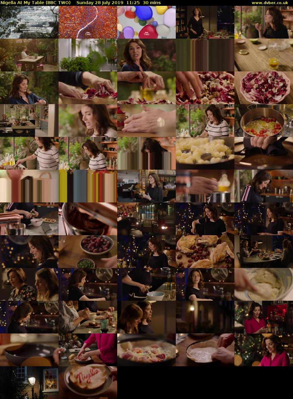Nigella At My Table (BBC TWO) Sunday 28 July 2019 11:25 - 11:55