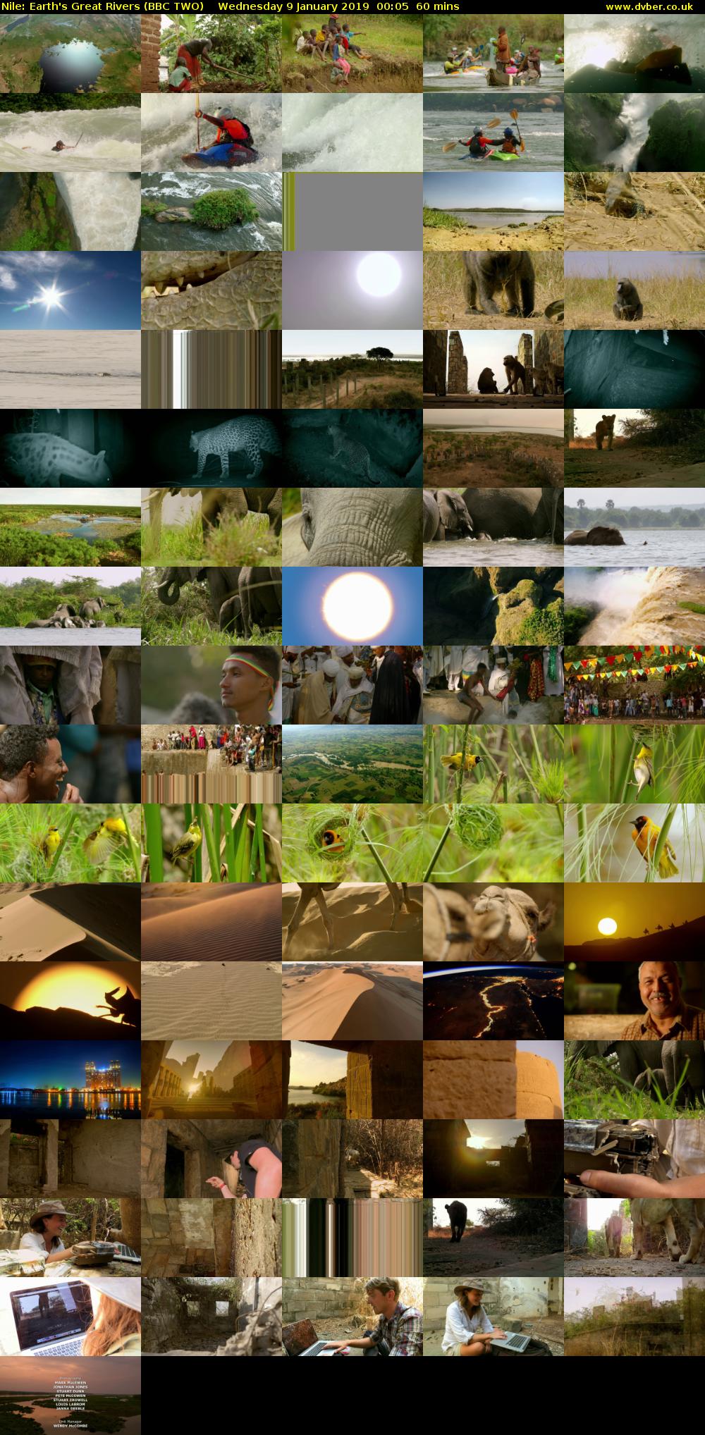 Nile: Earth's Great Rivers (BBC TWO) Wednesday 9 January 2019 00:05 - 01:05