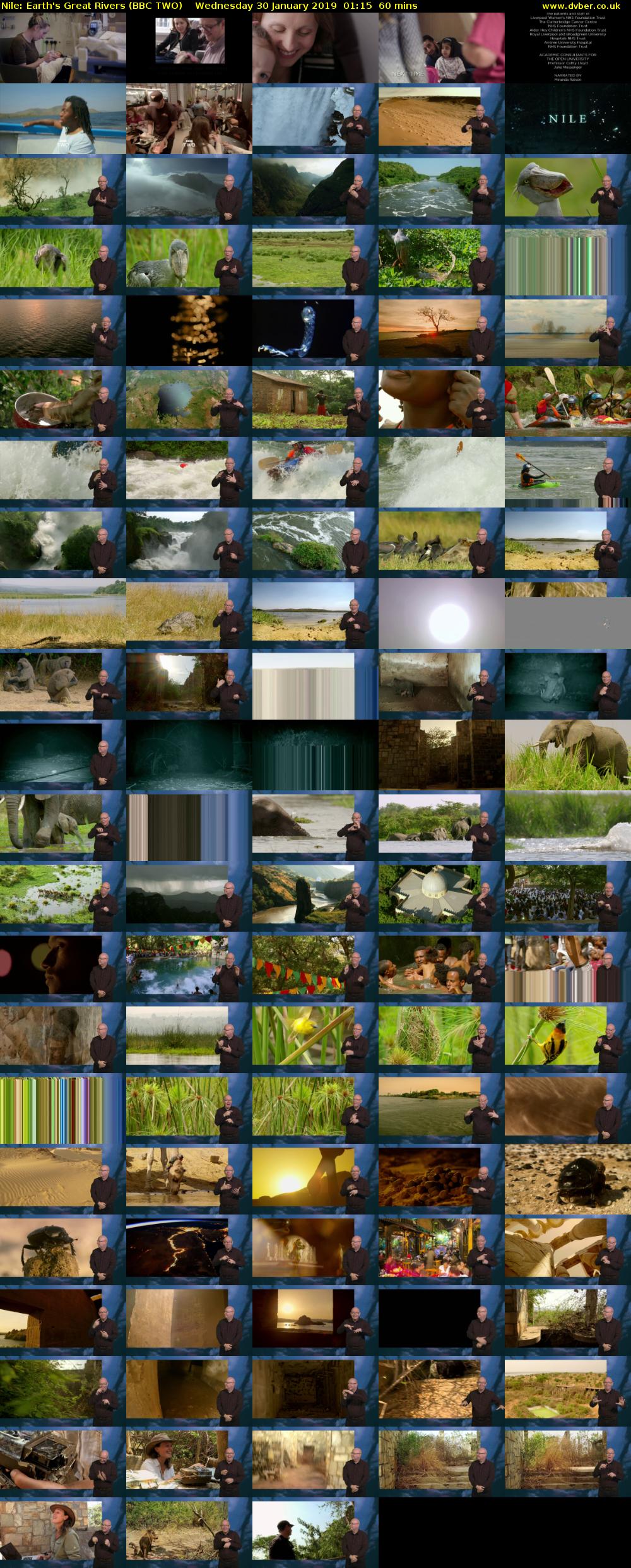 Nile: Earth's Great Rivers (BBC TWO) Wednesday 30 January 2019 01:15 - 02:15