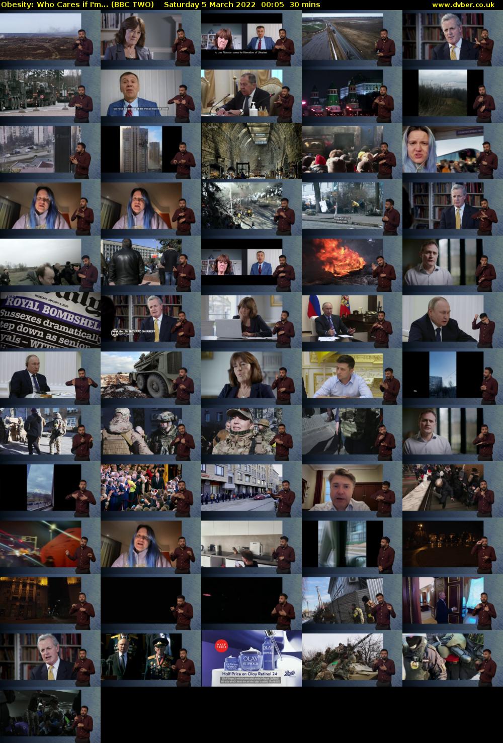 Obesity: Who Cares if I'm... (BBC TWO) Saturday 5 March 2022 00:05 - 00:35
