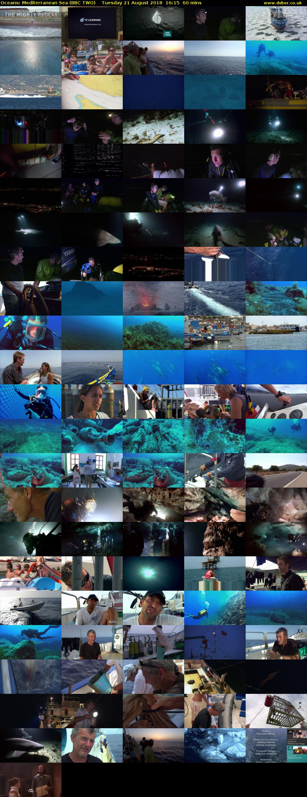 Oceans: Mediterranean Sea (BBC TWO) Tuesday 21 August 2018 16:15 - 17:15