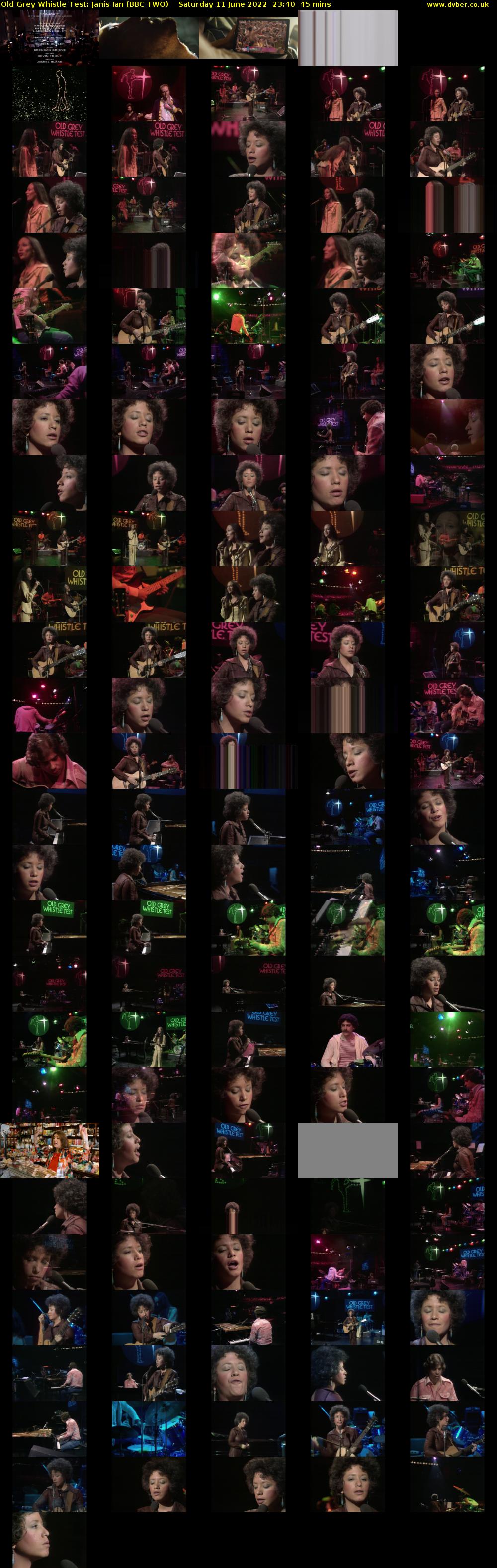 Old Grey Whistle Test: Janis Ian (BBC TWO) Saturday 11 June 2022 23:40 - 00:25