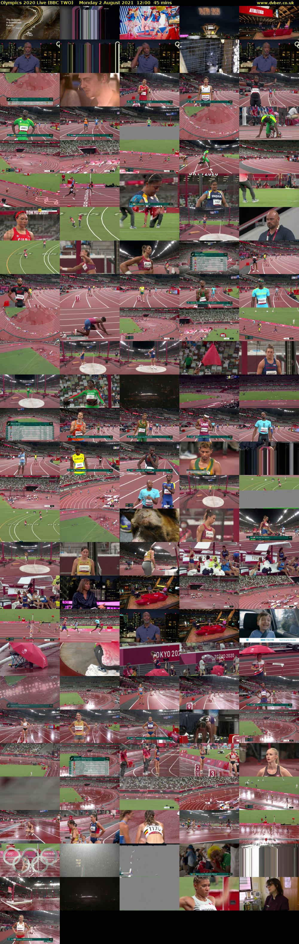 Olympics 2020 Live (BBC TWO) Monday 2 August 2021 12:00 - 12:45