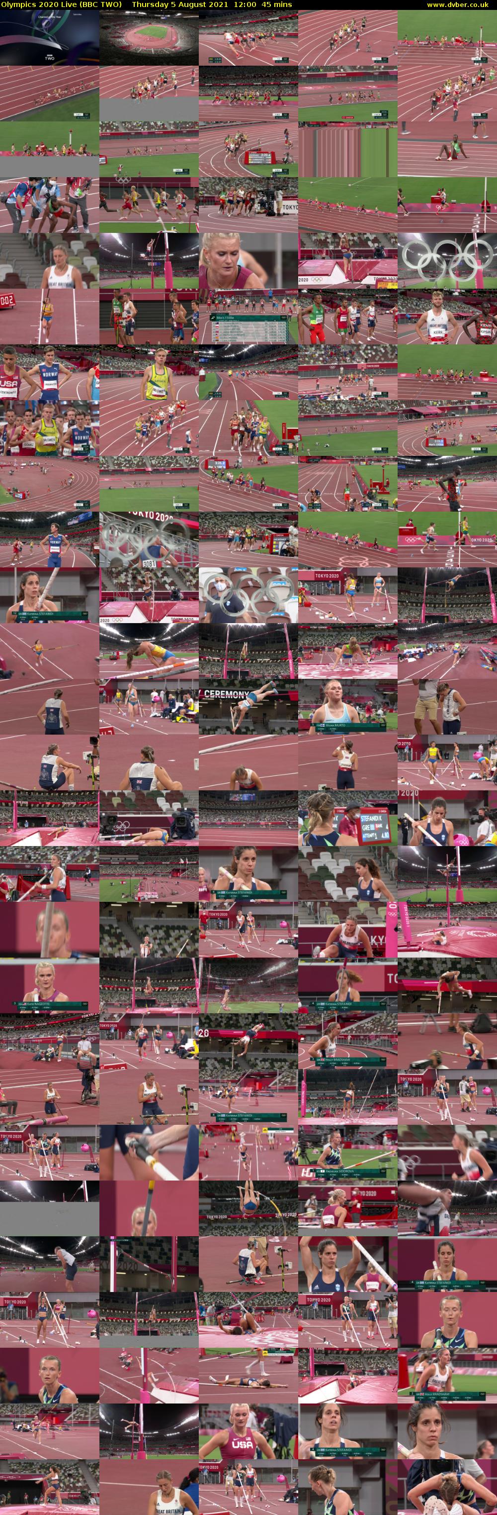 Olympics 2020 Live (BBC TWO) Thursday 5 August 2021 12:00 - 12:45